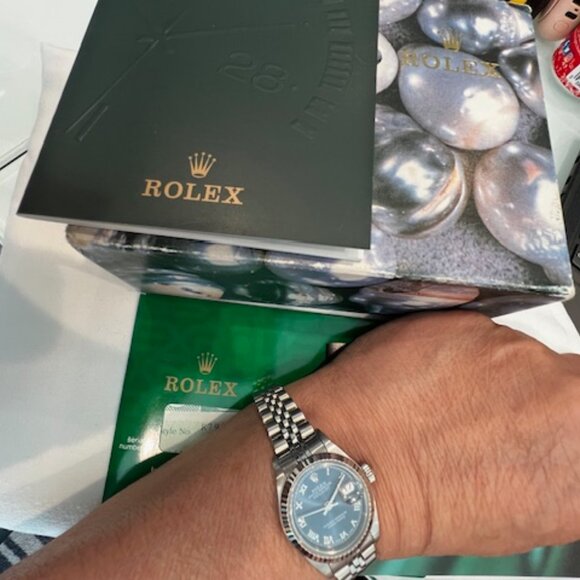 ROLEX Women's Datejust Blue Face Watch - Picture 7 of 7